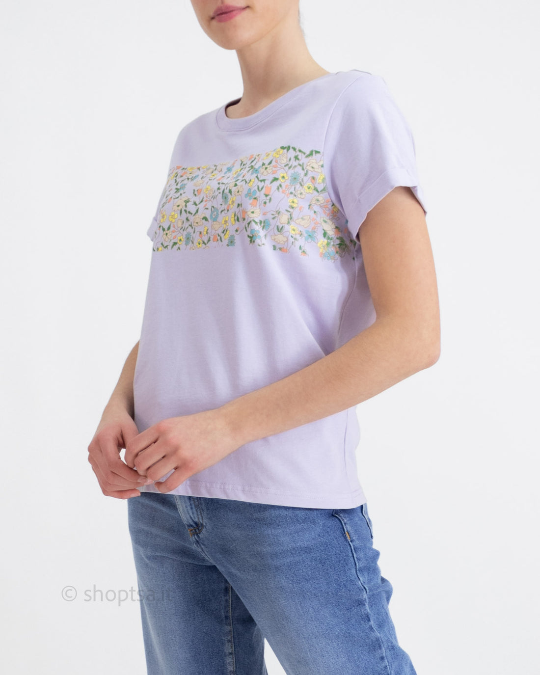 T-shirt lilla cotone organico