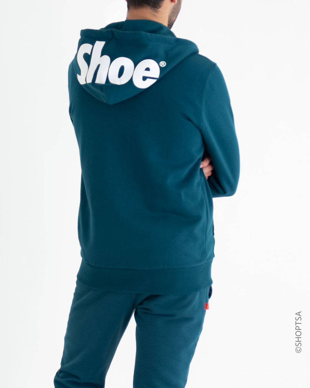 Felpa con zip color petrolio - Shoe - shopTSa