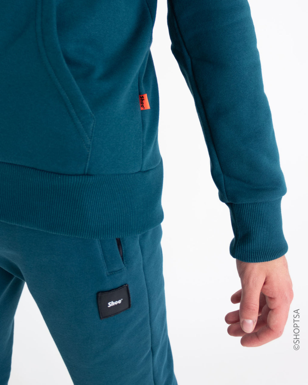 Felpa con zip color petrolio - Shoe - shopTSa