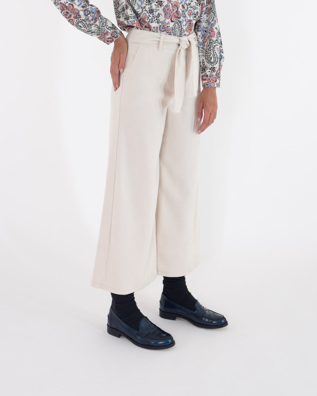 Pantalone cropped velluto