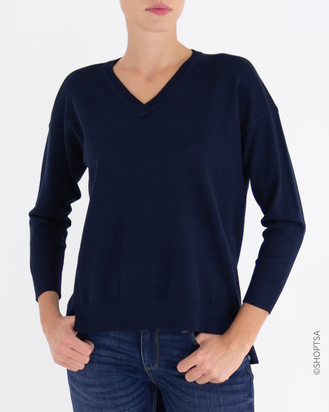 V-shaped viscose sweater - Emme Marella