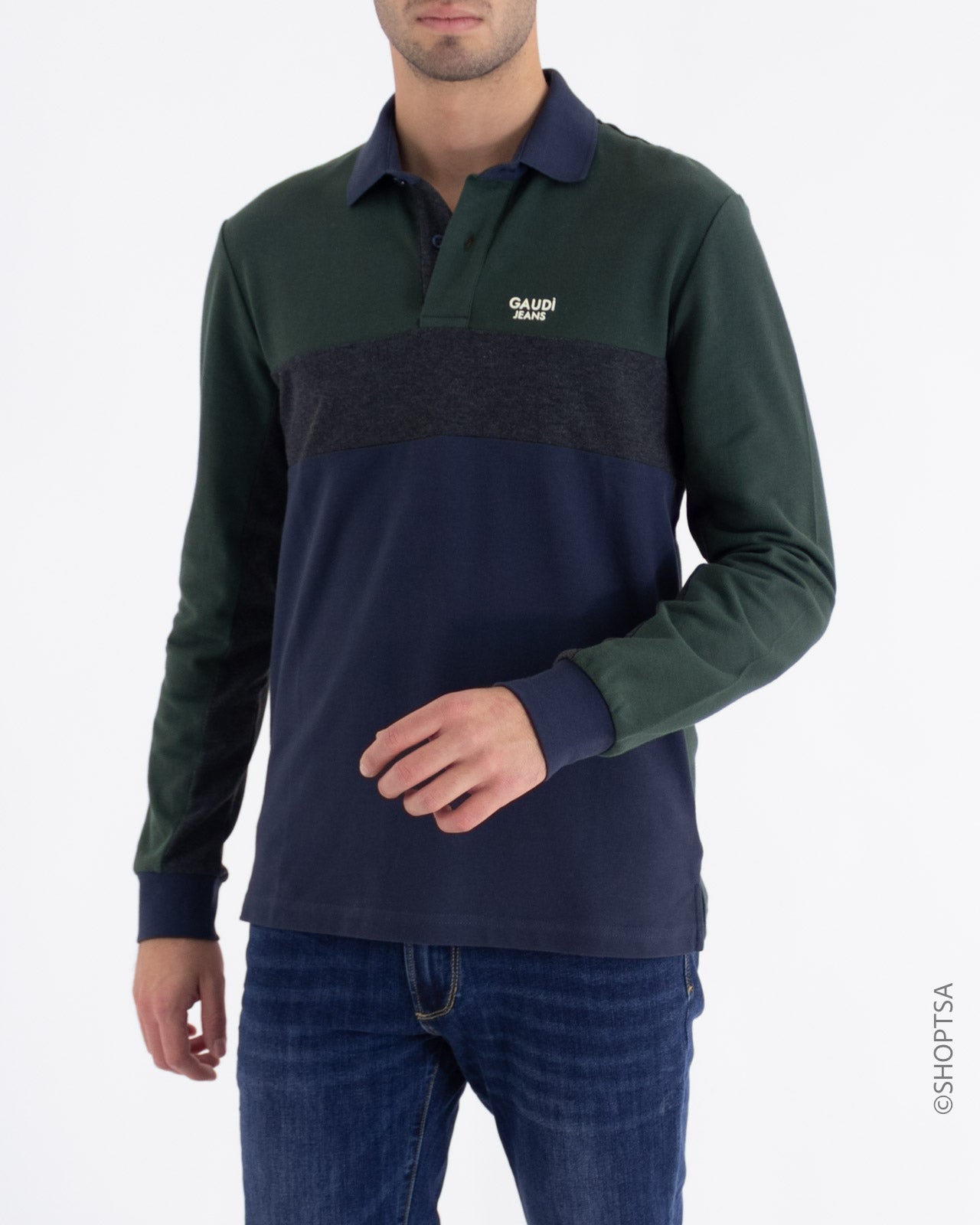 Polo bicolore manica lunga - Gaudì - shopTSa