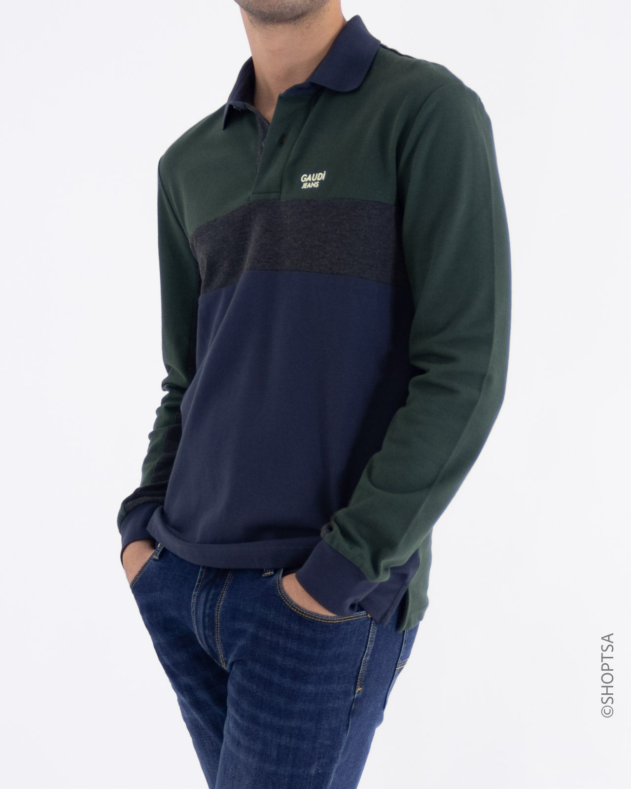 Polo bicolore manica lunga - Gaudì - shopTSa