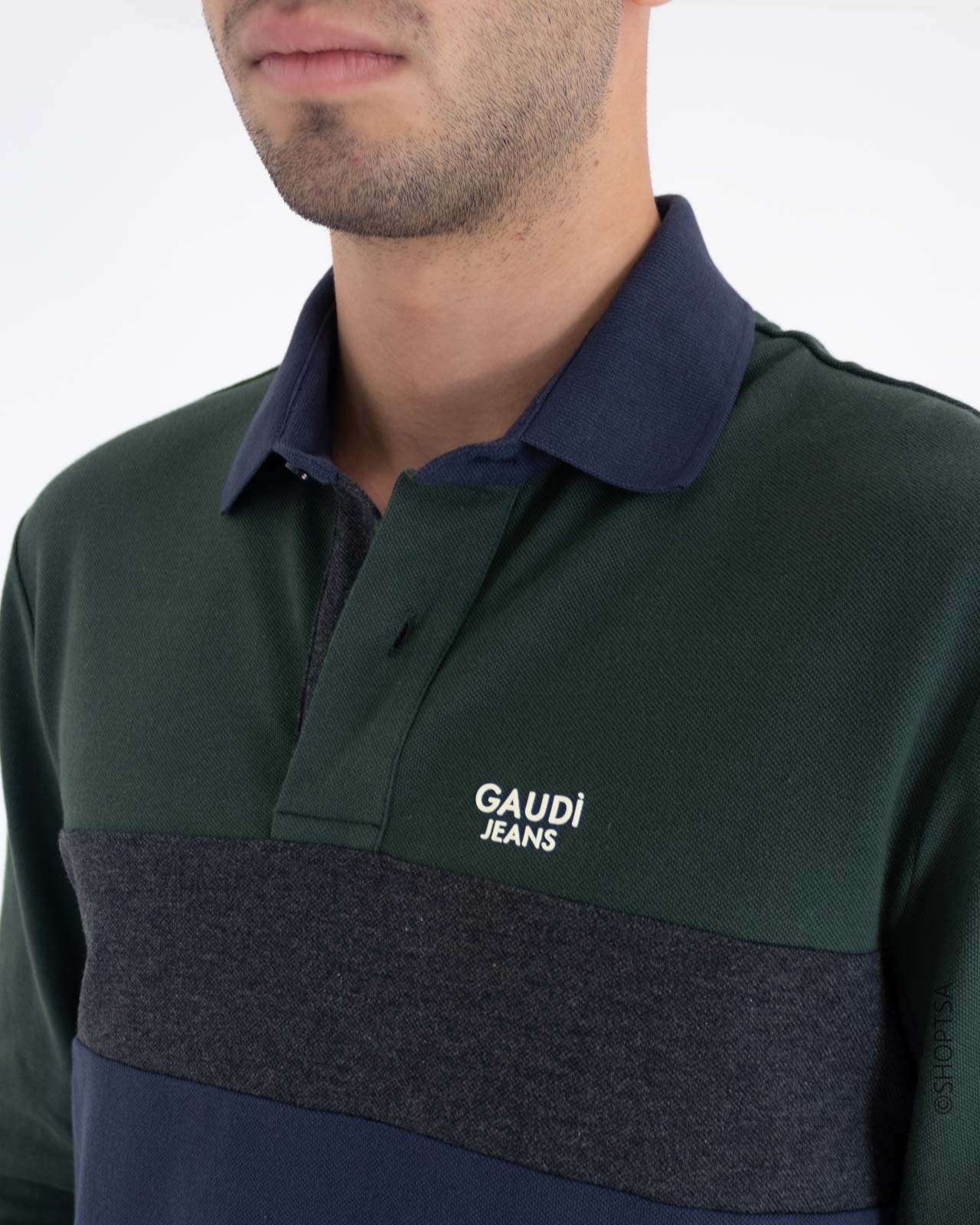 Polo bicolore manica lunga - Gaudì - shopTSa