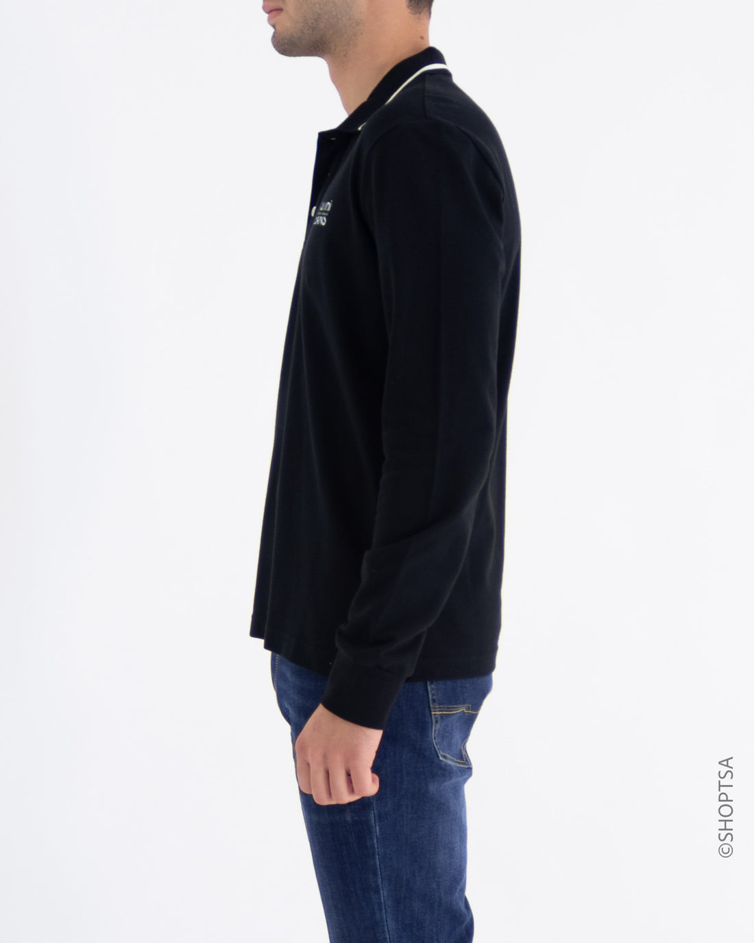 Long sleeve black polo shirt - Gaudì