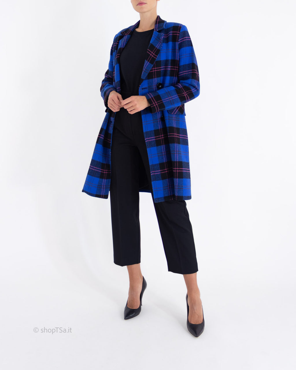 Cappotto bluette quadri - Gaudì - shopTSa