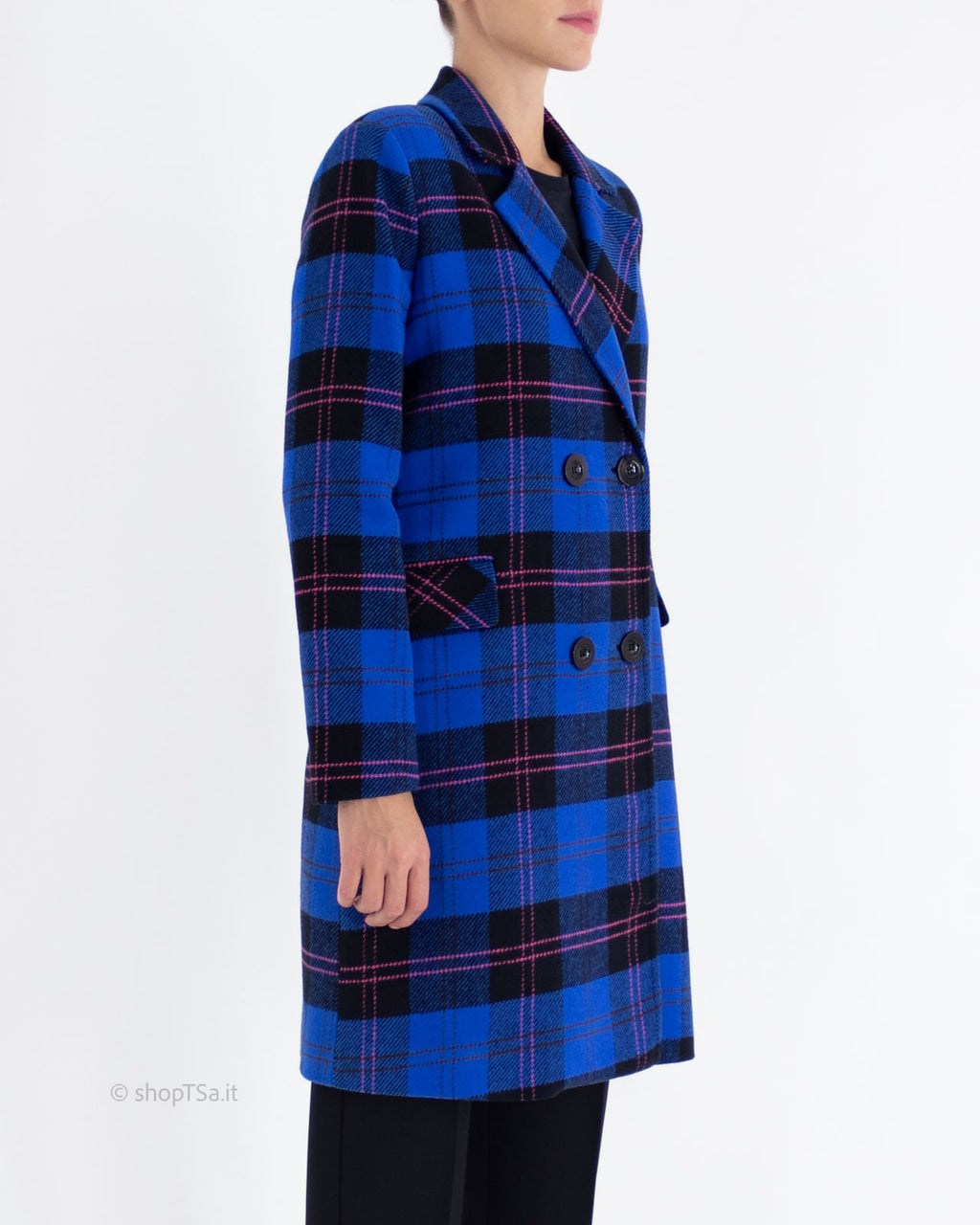 Cappotto bluette quadri - Gaudì - shopTSa