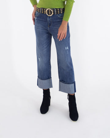 Jeans slouchy risvolto - GaudÌ
