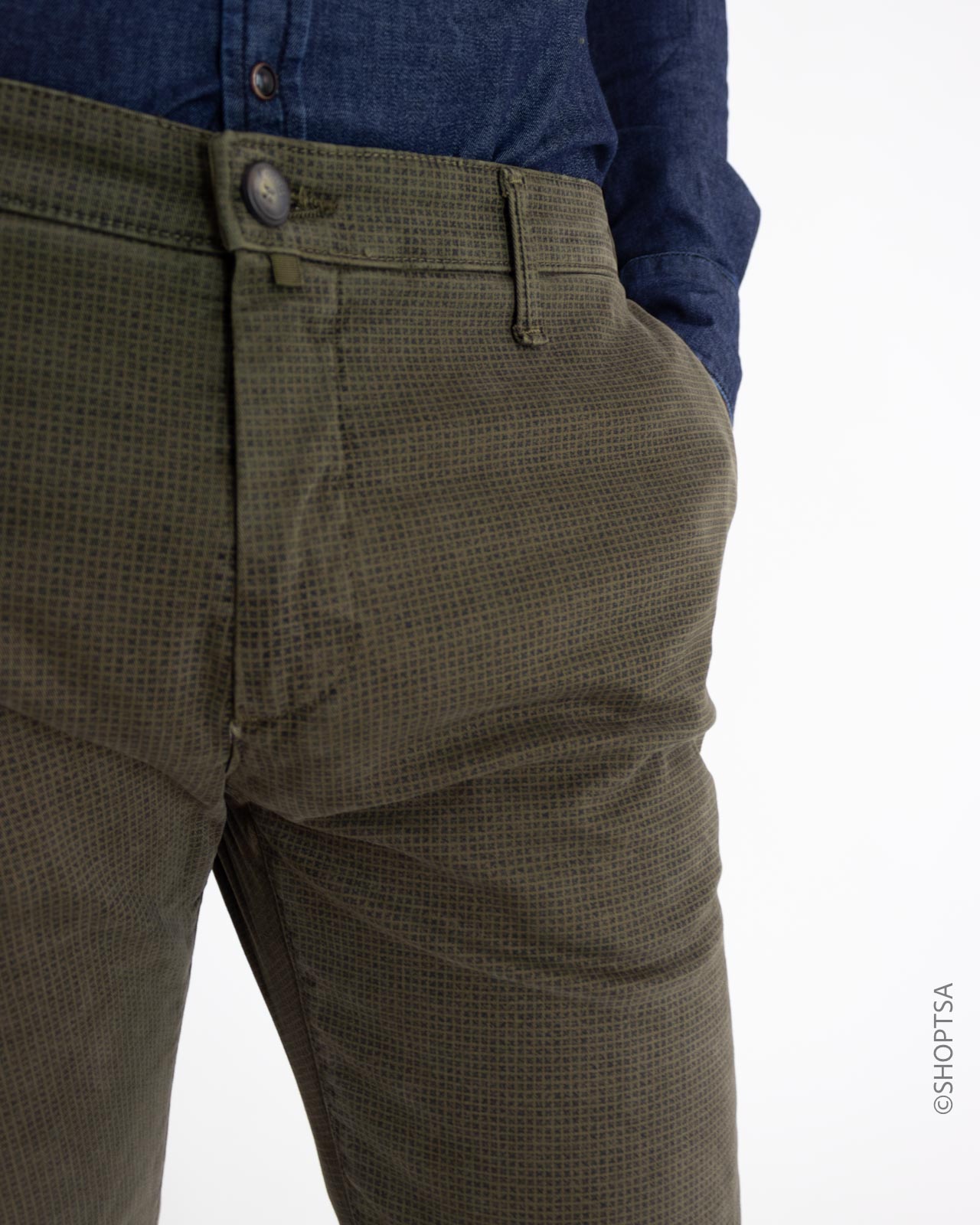 Pantalone verde scuro stampato - Mclassics - shopTSa