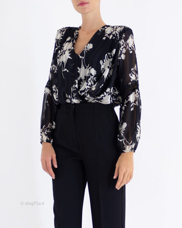 Patterned shirt with bodysuit