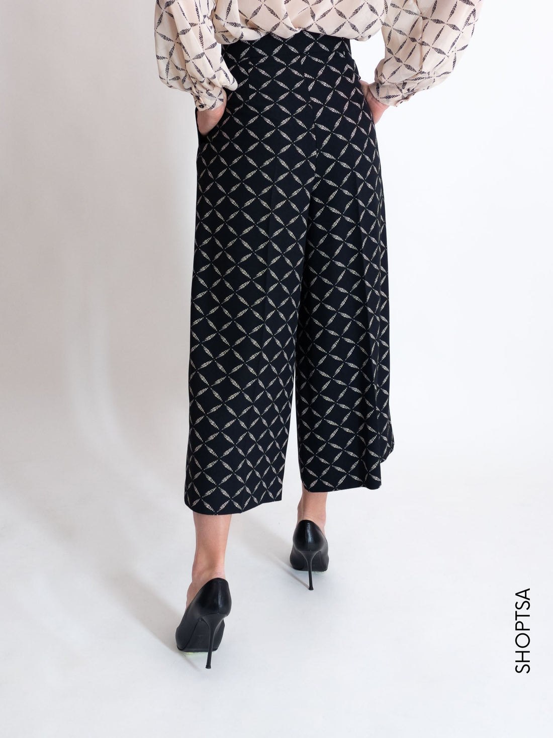 Wide patterned trousers - EMME Marella