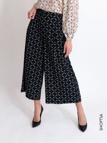 Wide patterned trousers - EMME Marella