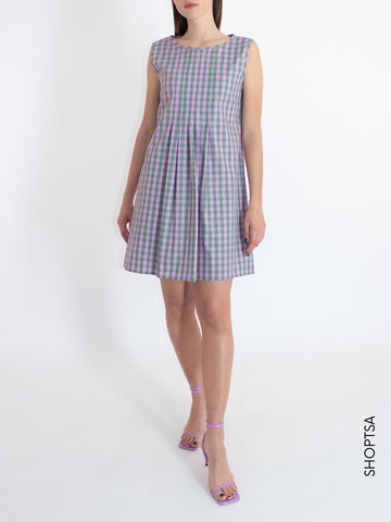 MONIA short checked dress - Emme Marella
