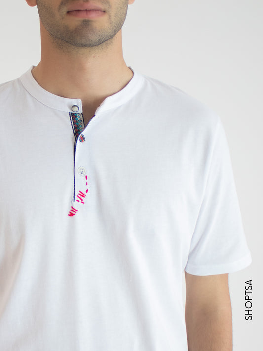 T-shirt dettaglio etcnico - SSEINSE