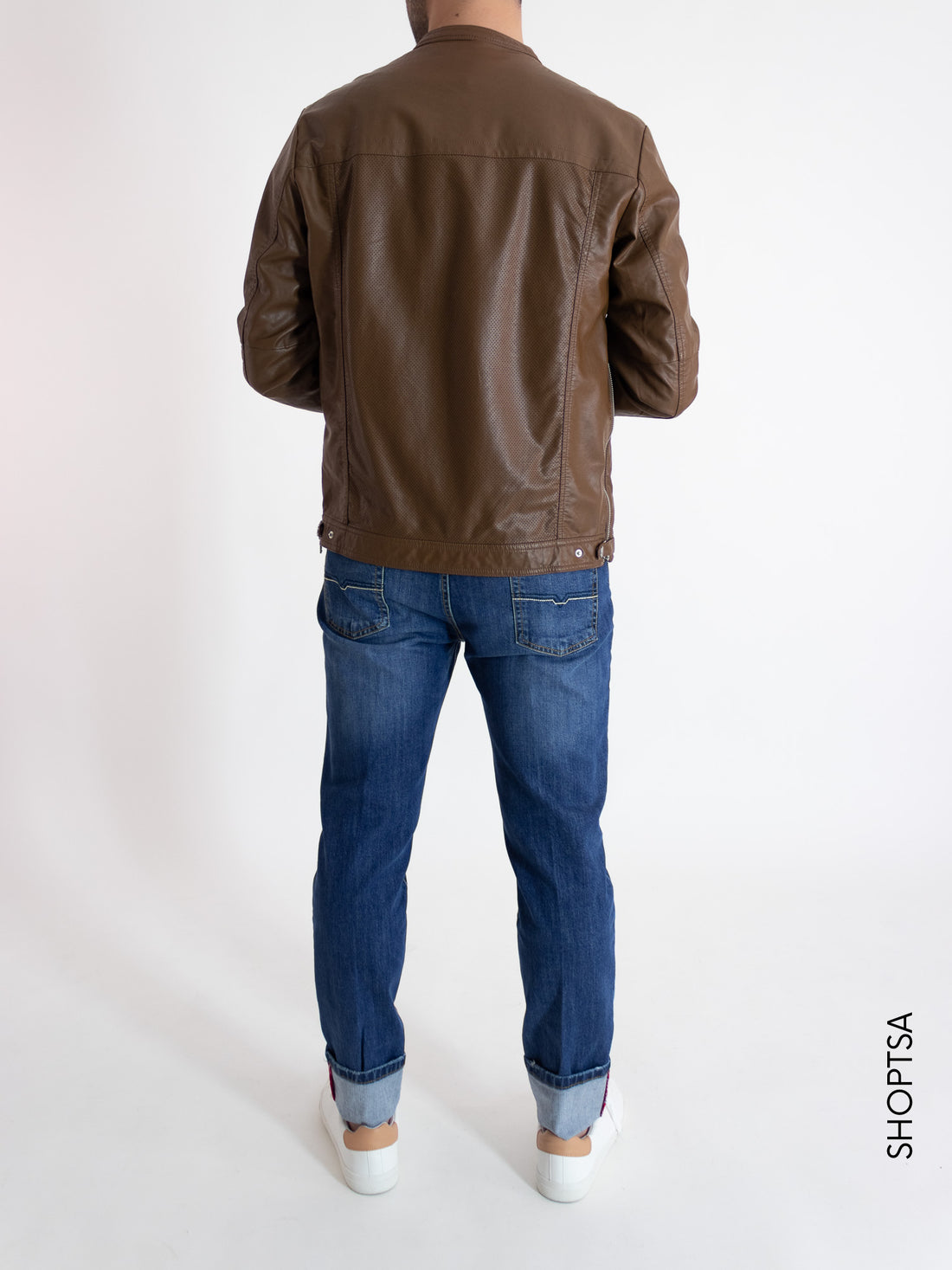 Dark brown eco-leather jacket - SSEINSE