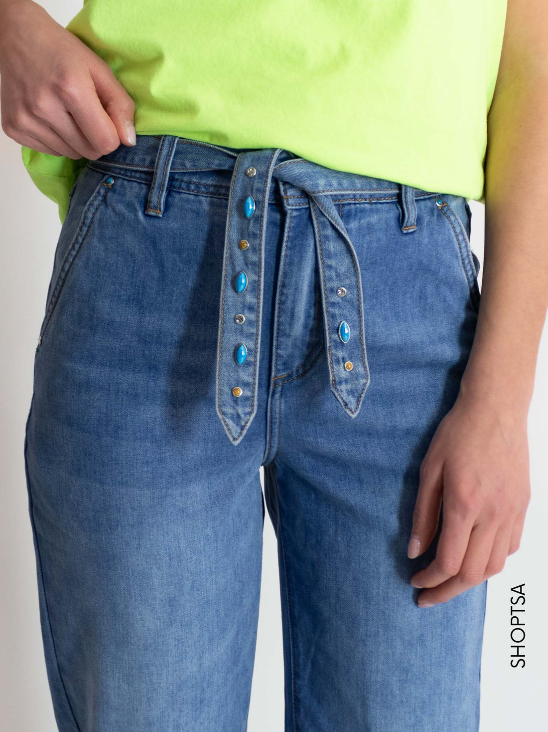 Slouchy jeans with sash - Gaudì