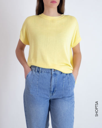 Half sleeve yarn shirt - NÜMPH