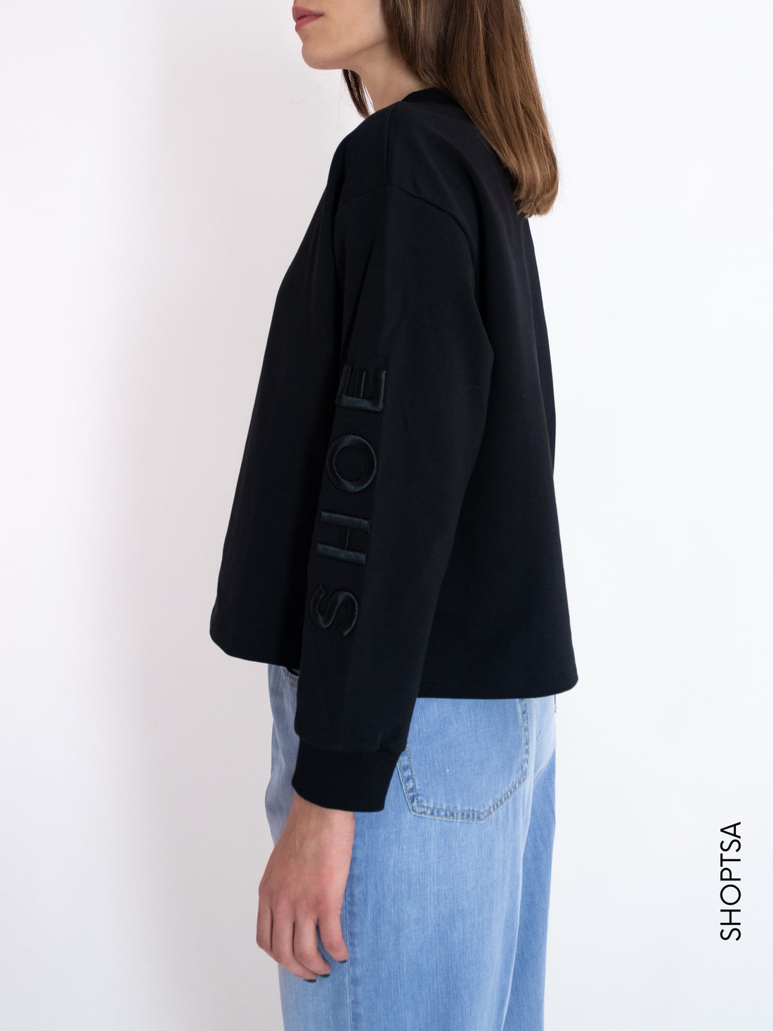 Lightweight black sweatshirt - SHOE
