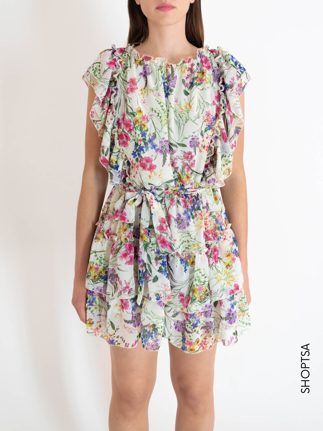 Short floral dress TY1607 - ViCOLO
