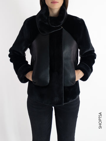 PERO short eco sheepskin jacket - EMME Marella