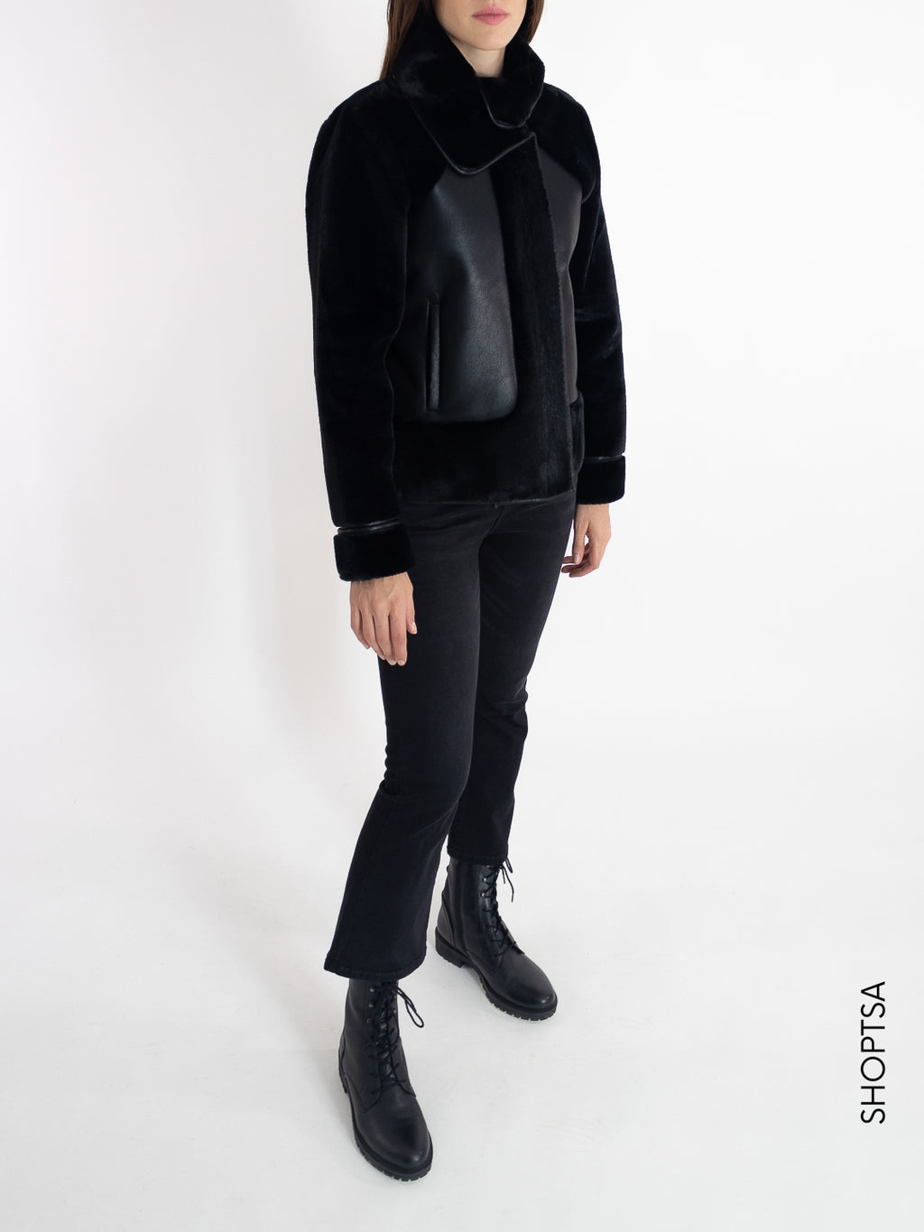 PERO short eco sheepskin jacket - EMME Marella