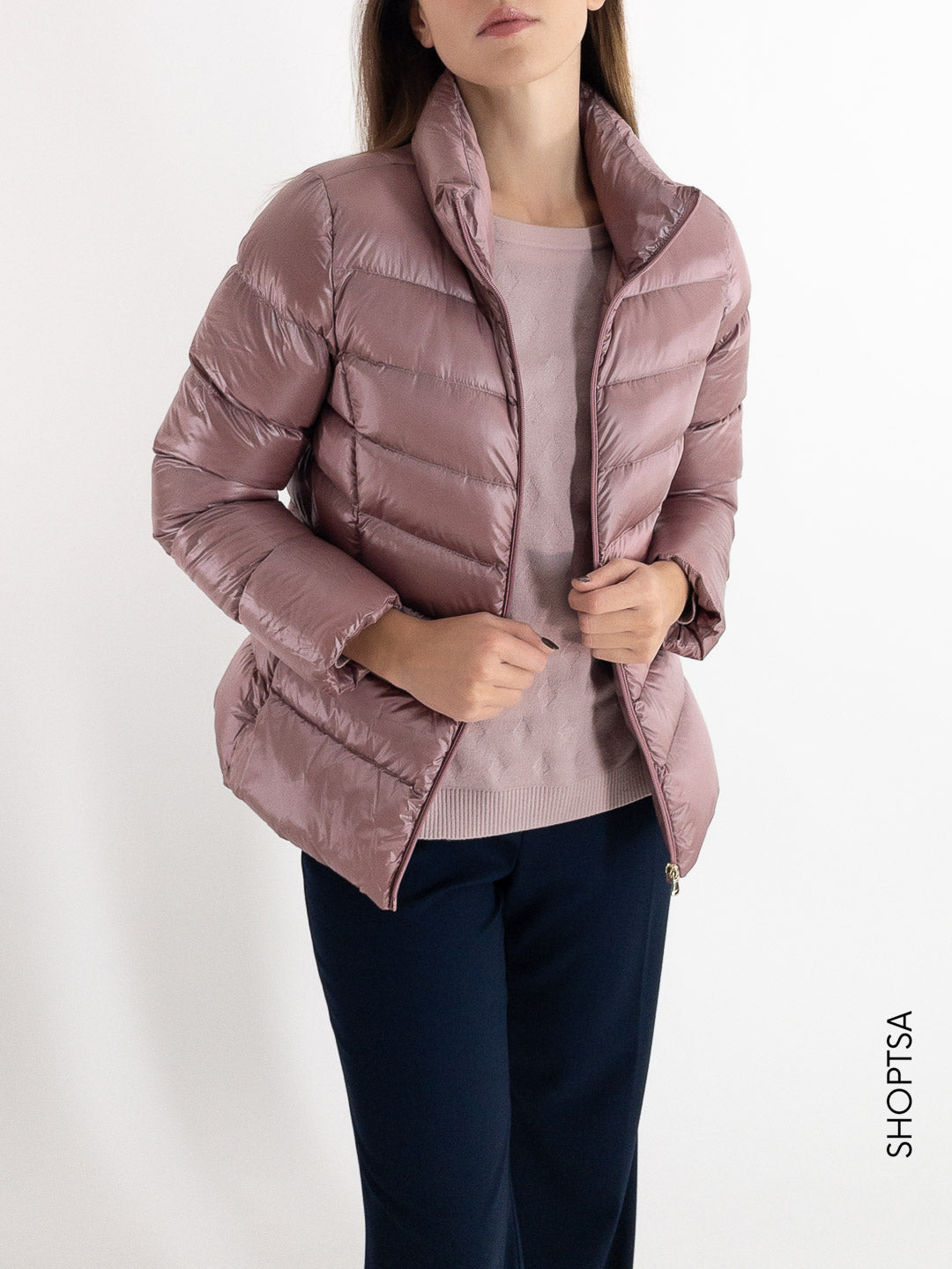 SANDRO short pink down jacket - EMME Marella 
