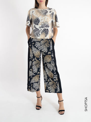 SIGMA two-tone patterned trousers - EMME Marella
