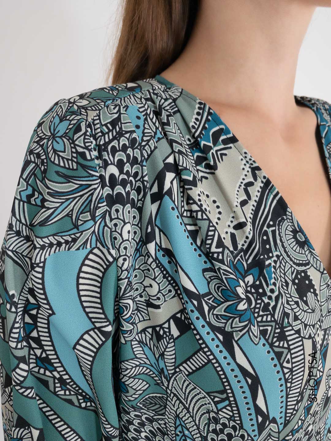 Short flared light blue dress 