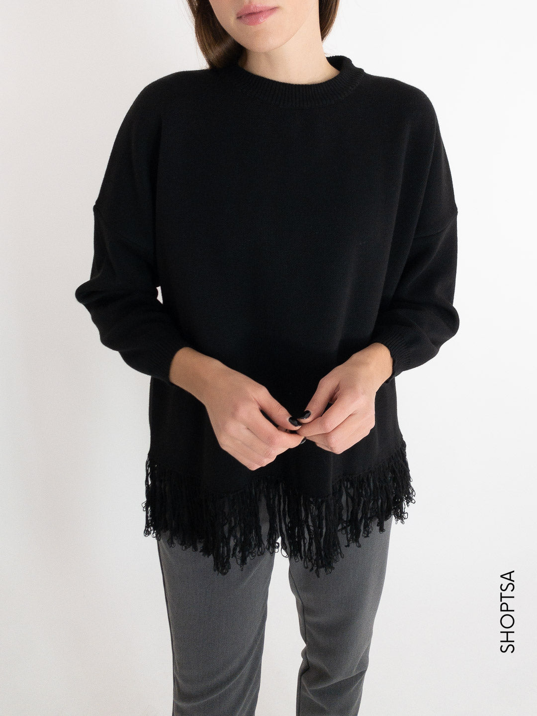 Over fringed sweater - GAMS'S