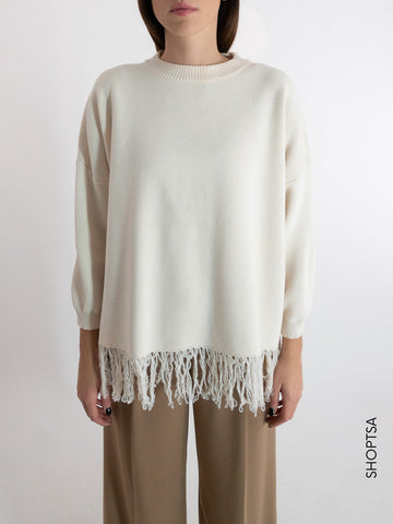 Over fringed sweater - GAMS'S