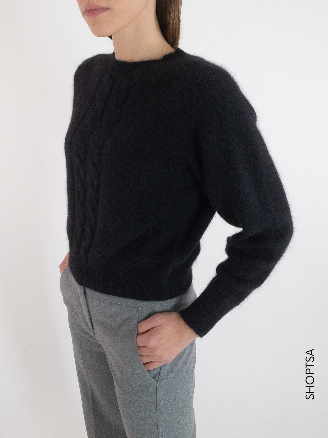 Maglia treccia angora 55124Z - ViCOLO