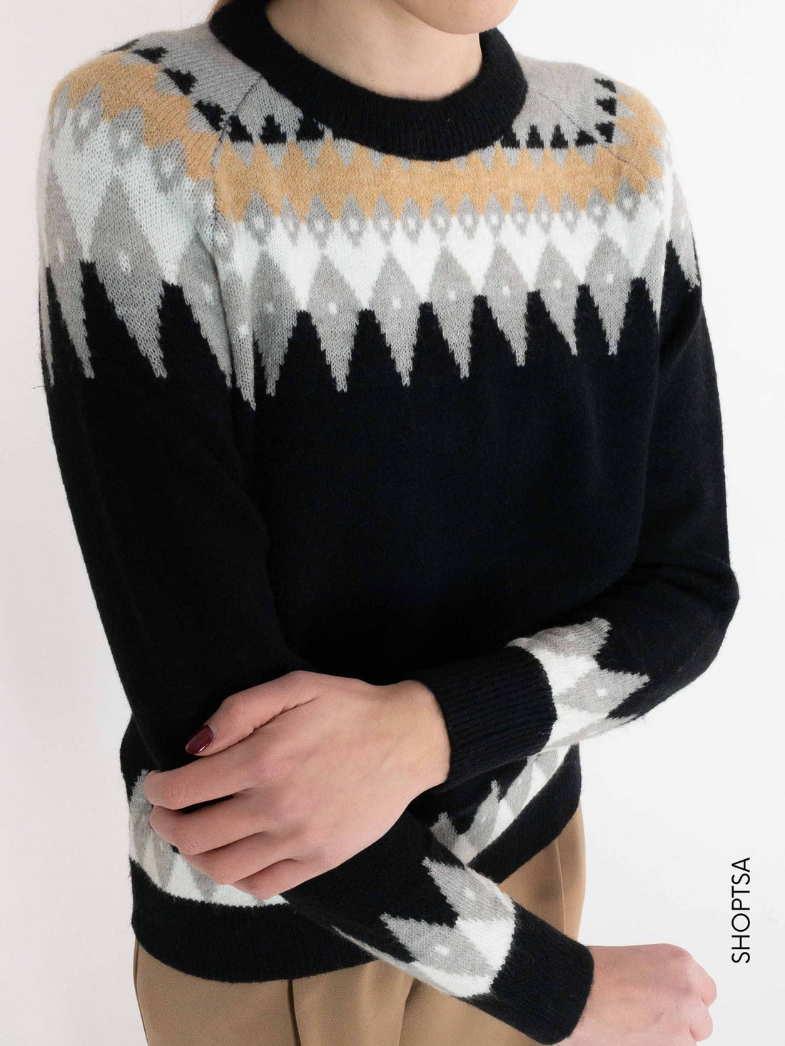 Maglione norvegese colorato