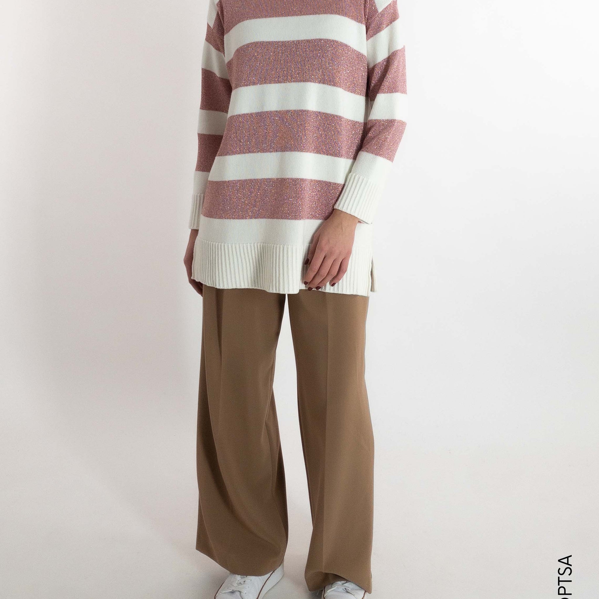 Maglia lunga righe 77283z - ViCOLO