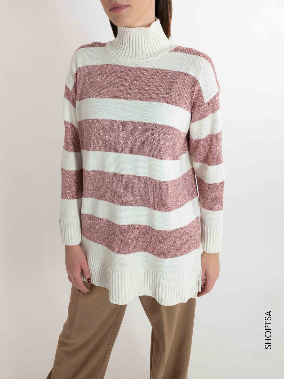 Long striped sweater 77283z - ViCOLO