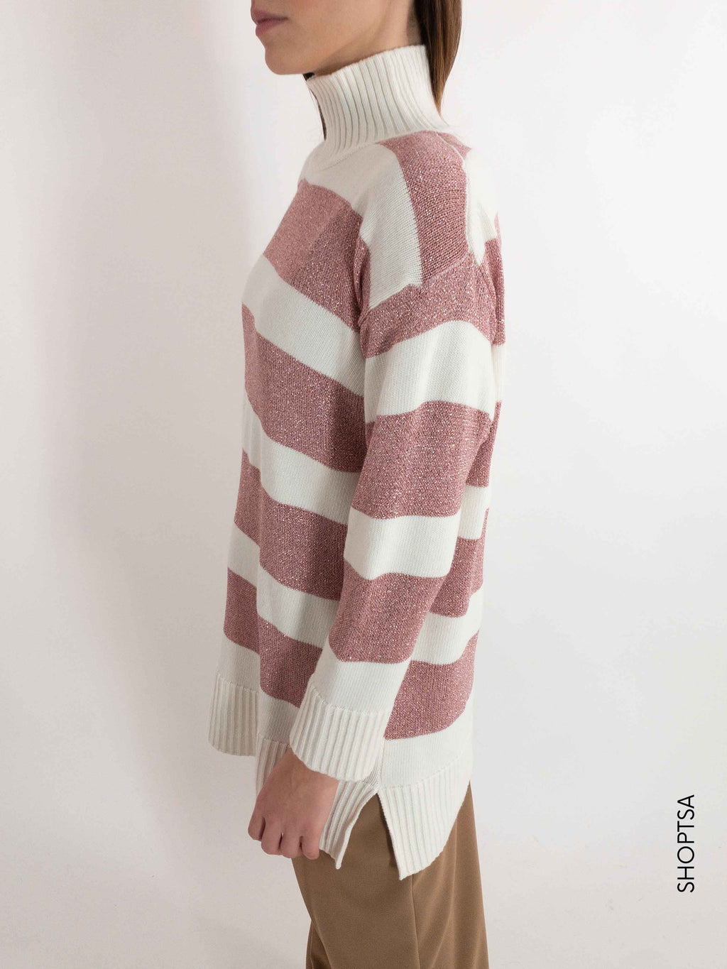 Maglia lunga righe 77283z - ViCOLO