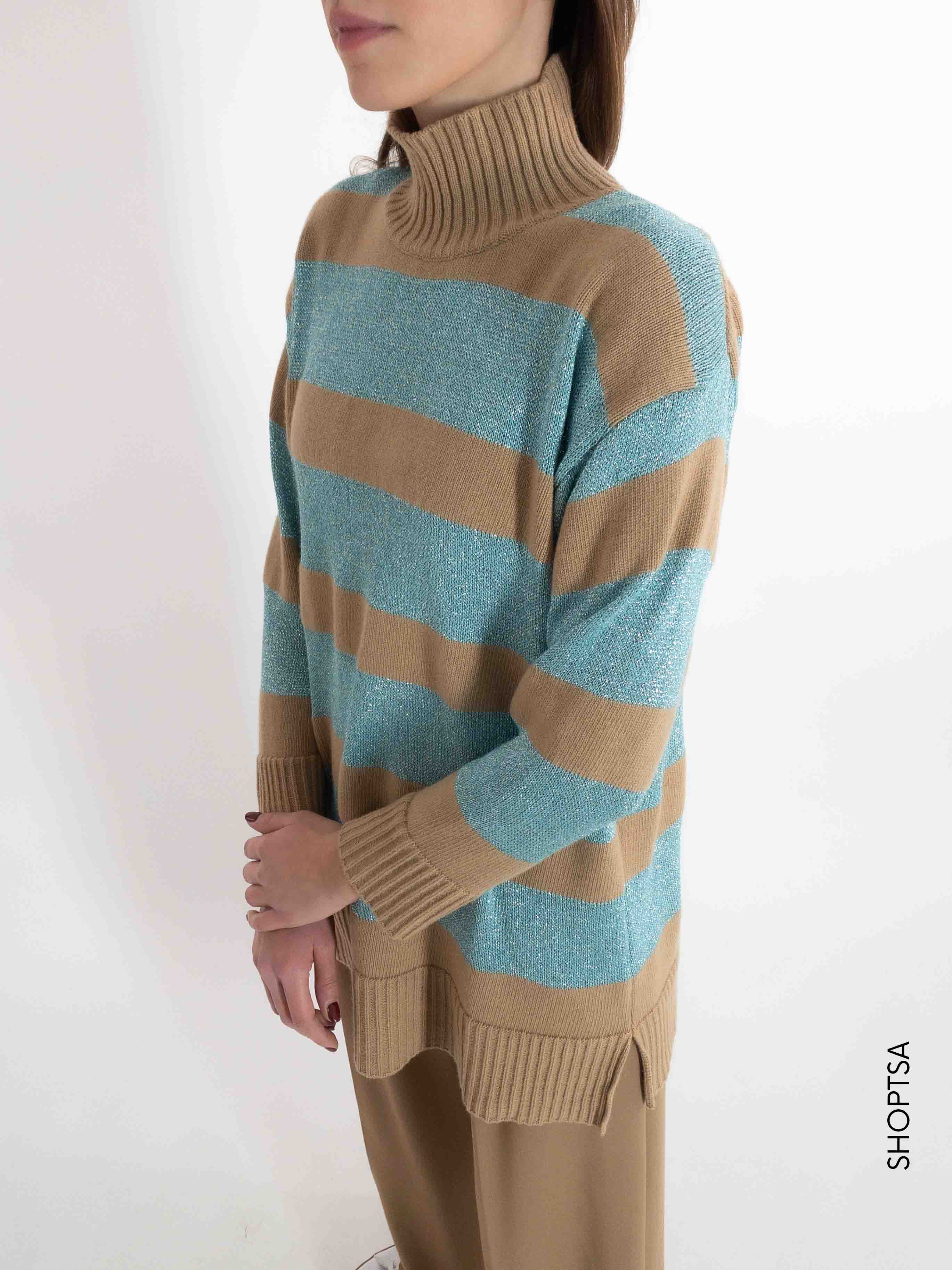 Maglia lunga righe 77283z - ViCOLO