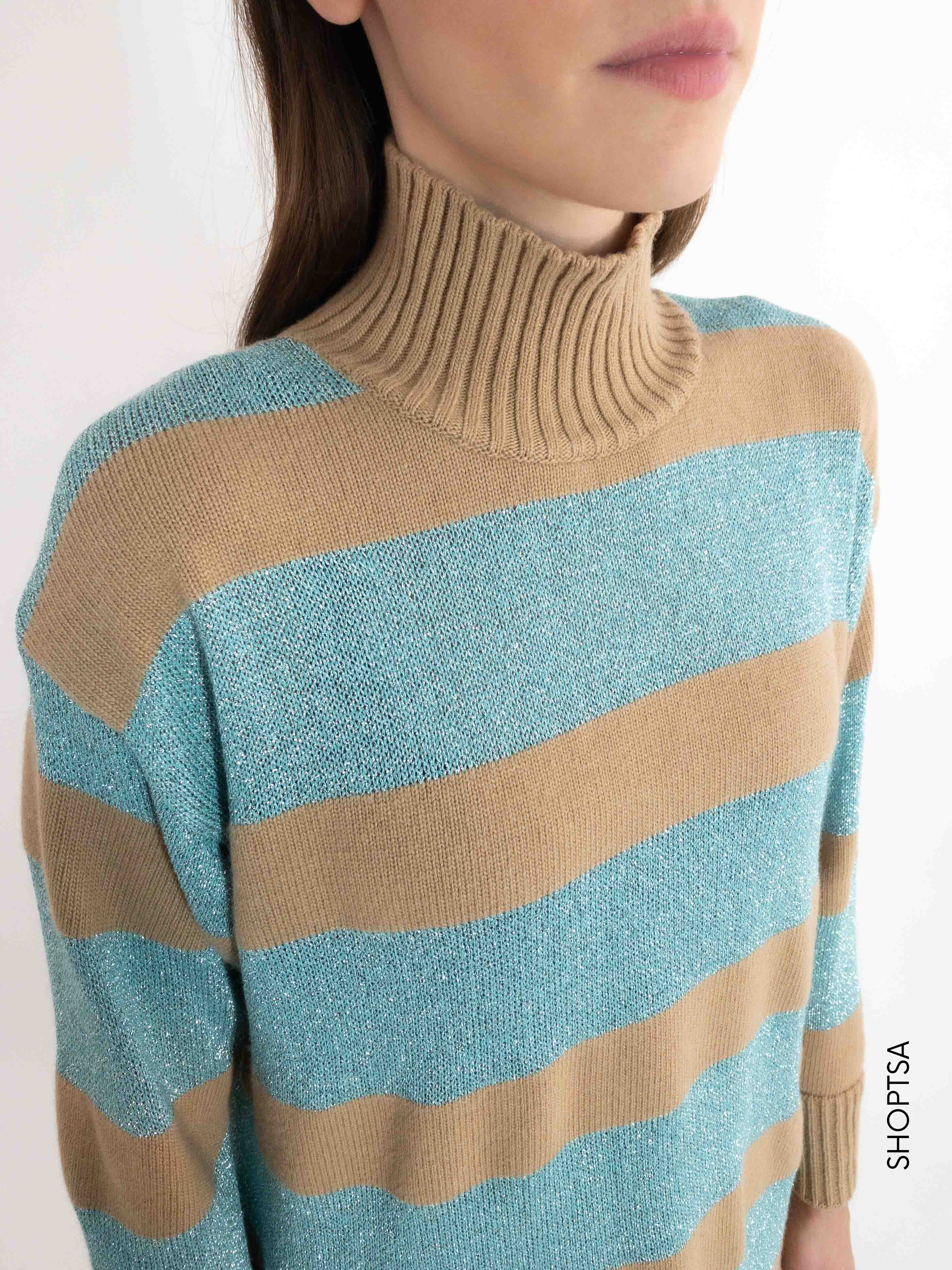 Maglia lunga righe 77283z - ViCOLO