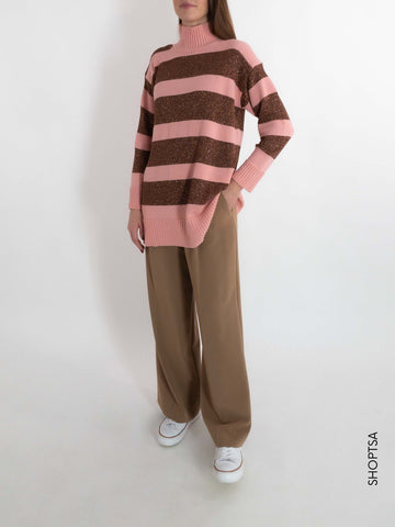 Long striped sweater 77283z - ViCOLO