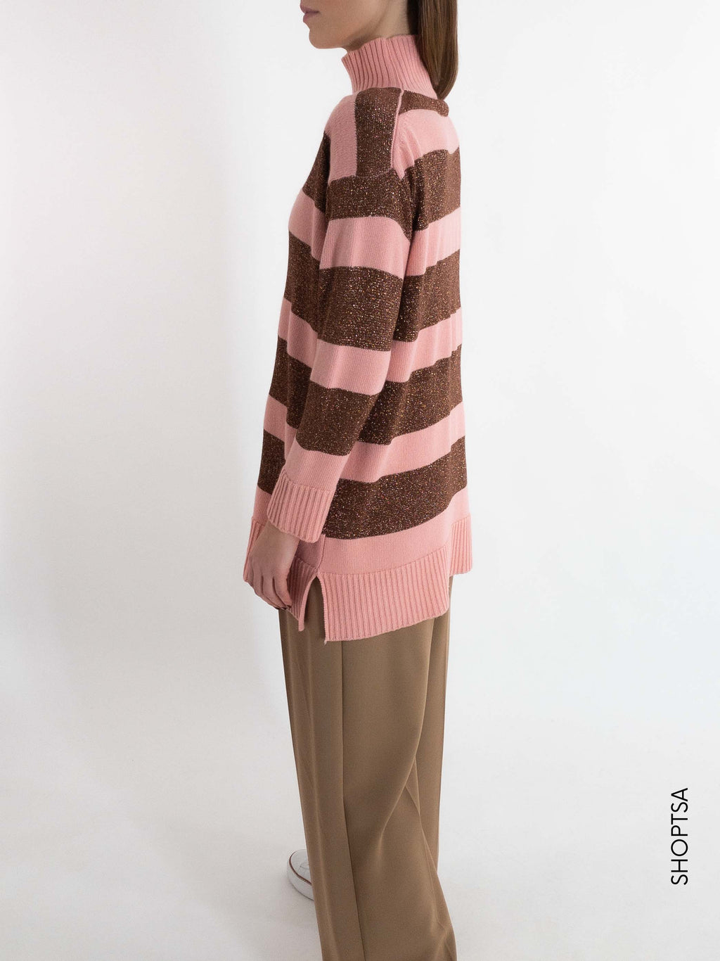 Maglia lunga righe 77283z - ViCOLO