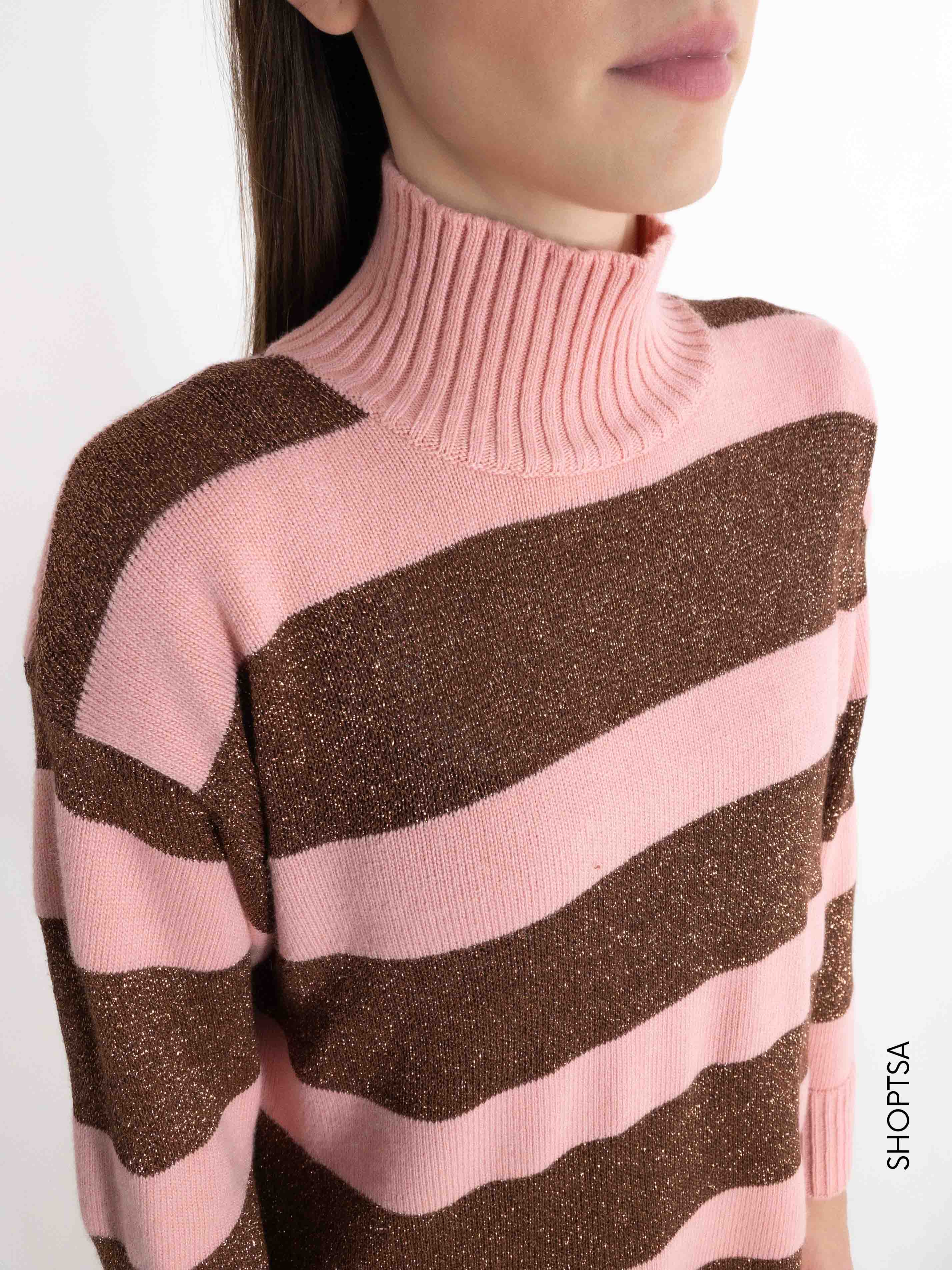 Maglia lunga righe 77283z - ViCOLO