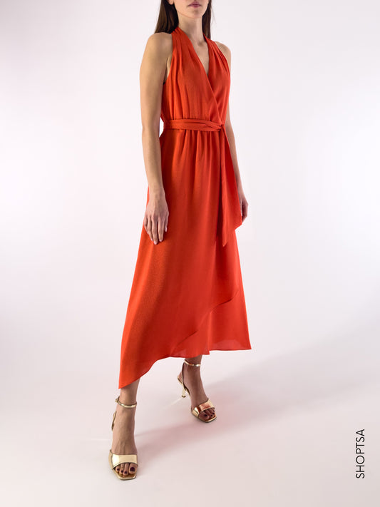 Abito lungo arancio Falla - EMME Marella