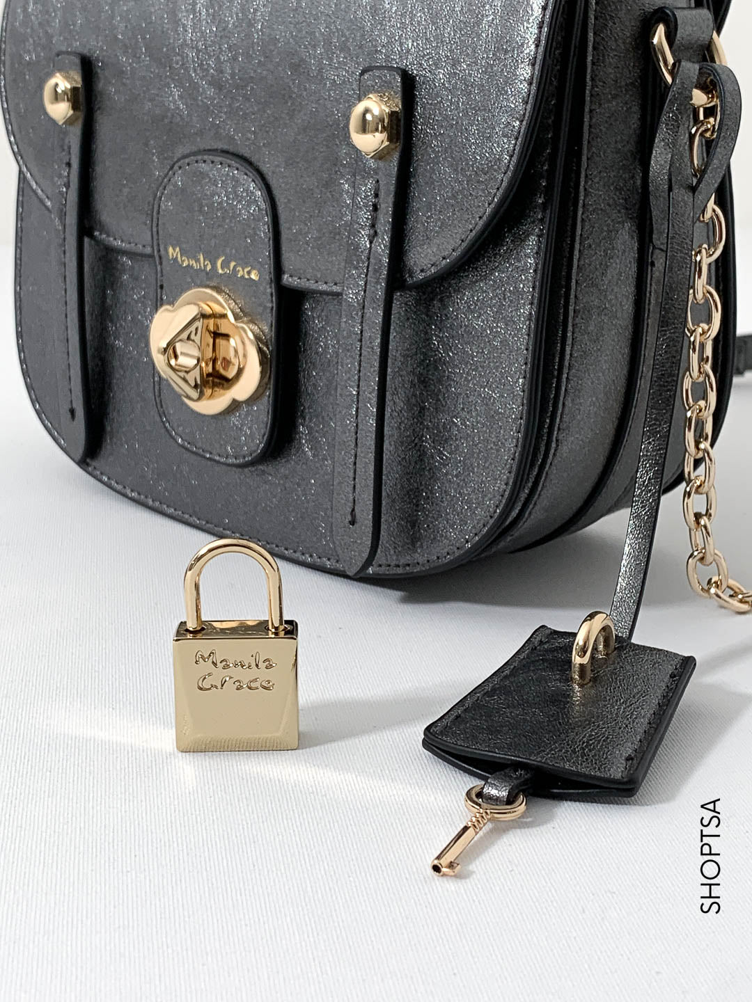 POPPY metallic bag - MANILA GRACE
