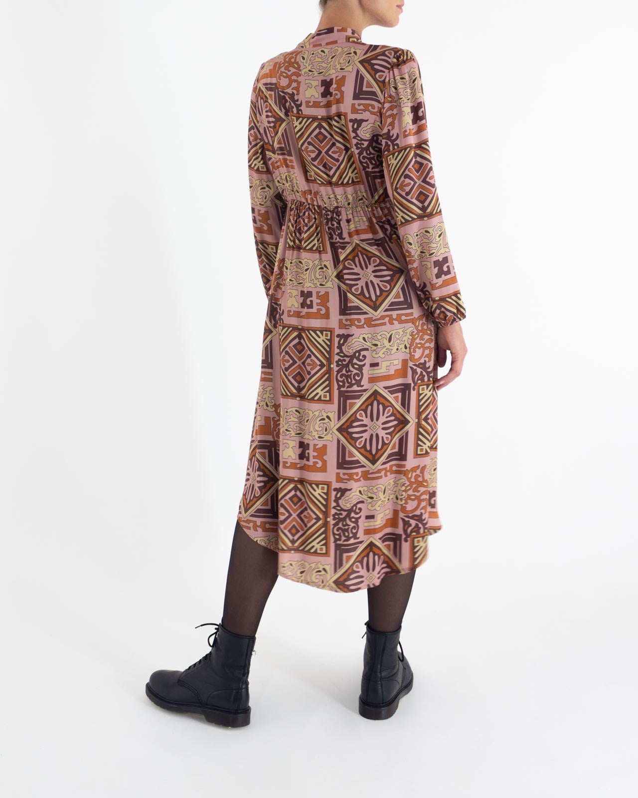 Vestito misto seta a fantasia - Prani - Prani - shopTSa