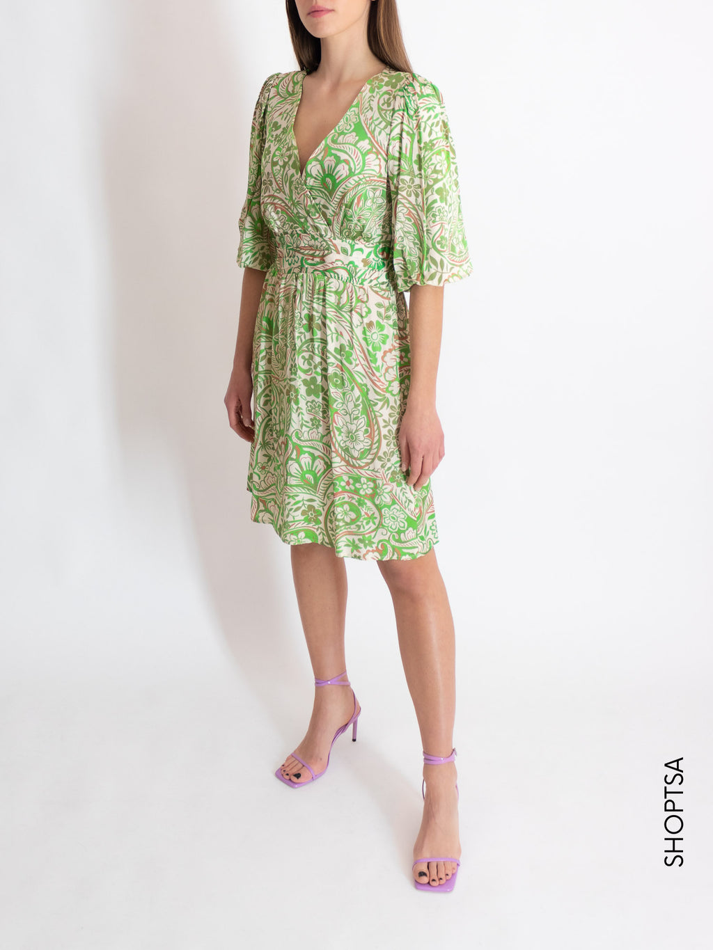 Short green dress - PRANI