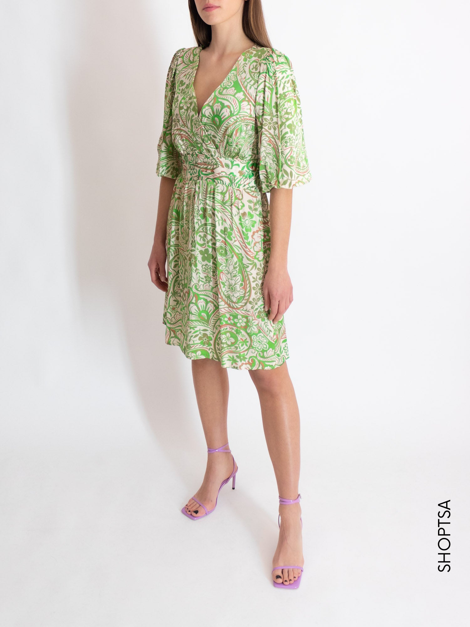 Short green dress - PRANI