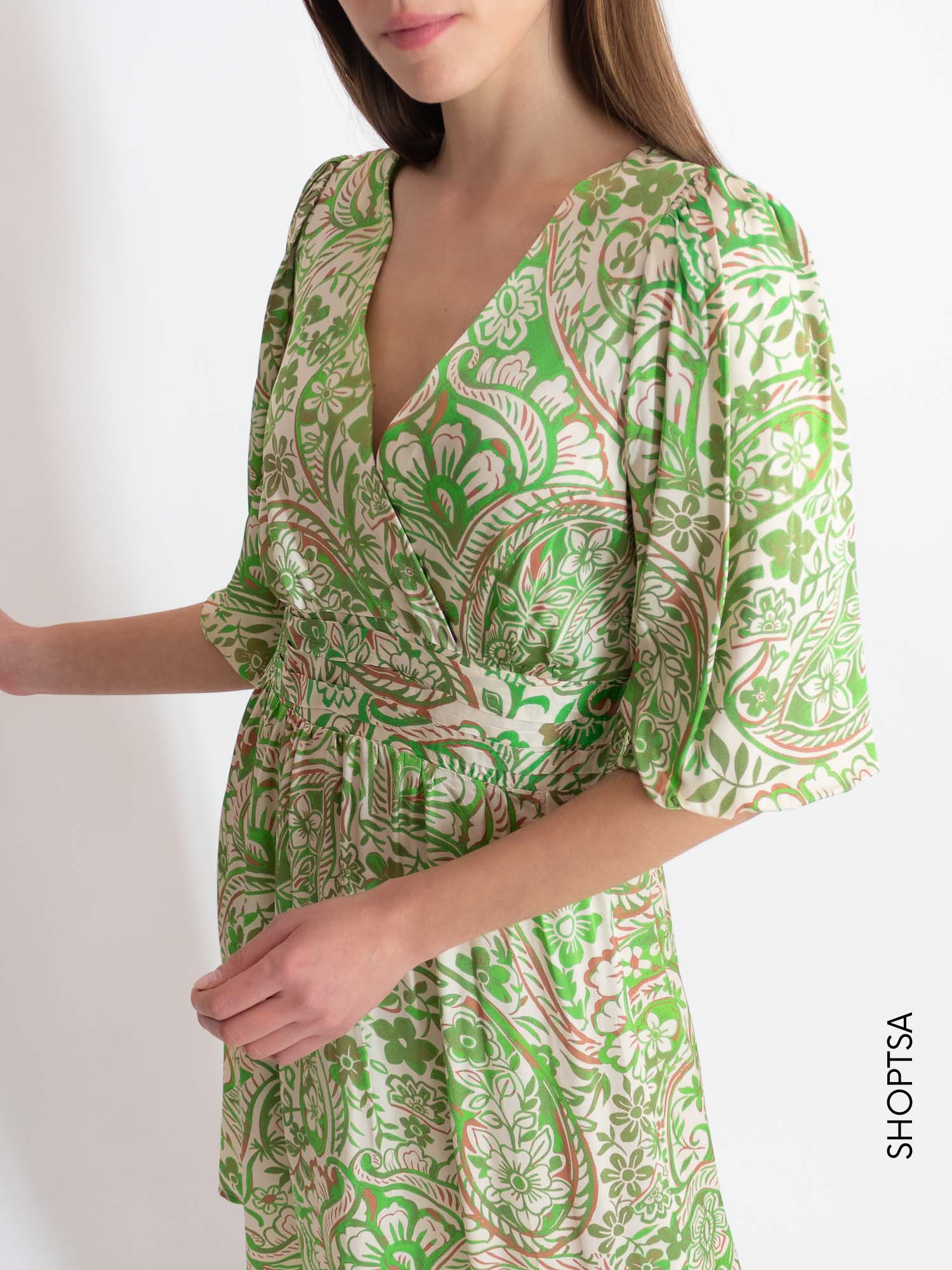 Short green dress - PRANI