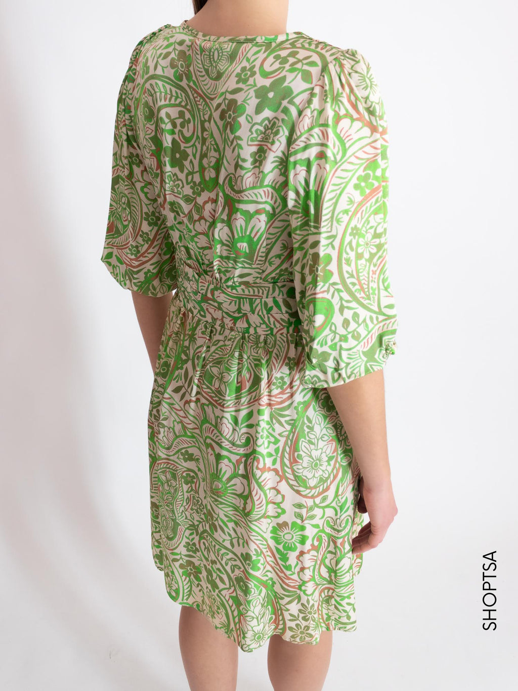 Short green dress - PRANI