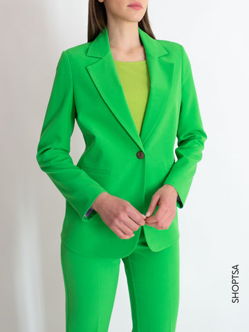 Apple green single-breasted blazer