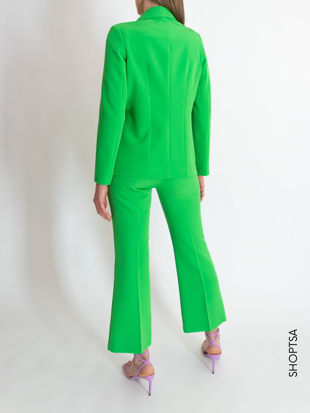 Apple green single-breasted blazer