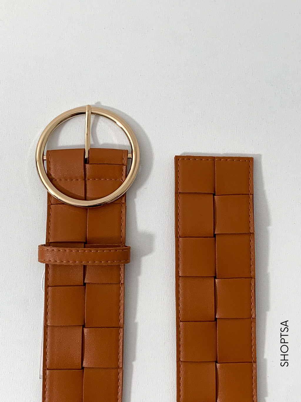 High round buckle belt